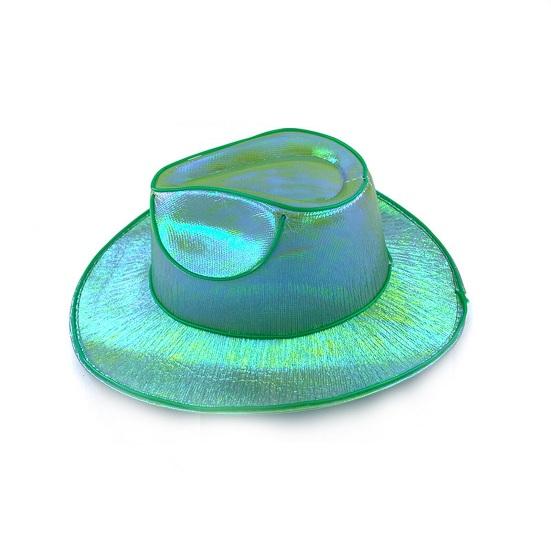 Светящаяся ковбойская шляпа, беспроводная неоновая светодиодная ковбойская кепка в стиле вестерн, светящаяся мигающая световая барная шляпа для вечеринки на Хэллоуин