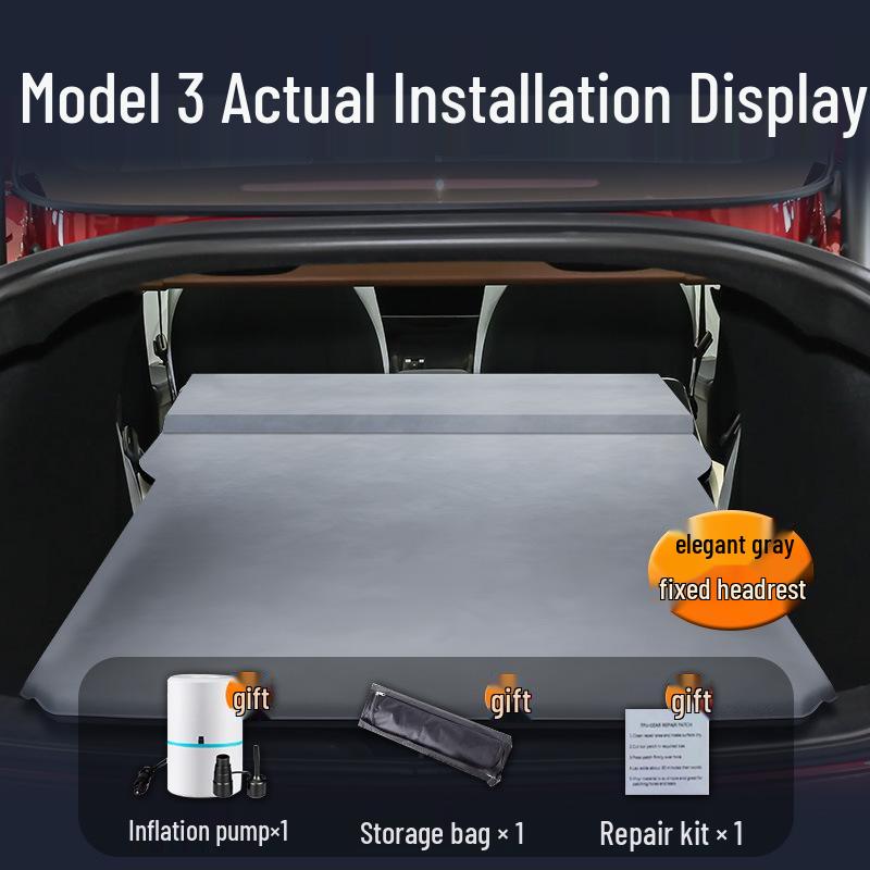 Подходящий надувной матрас для Tesla Model 3: Надувной матрас на заднее сиденье для кемпинга в багажнике