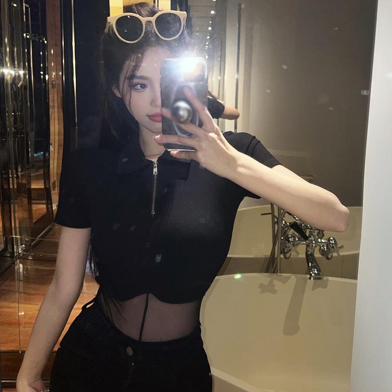 Тонкий женский цельный комбинезон с короткими рукавами и сетчатой строчкой