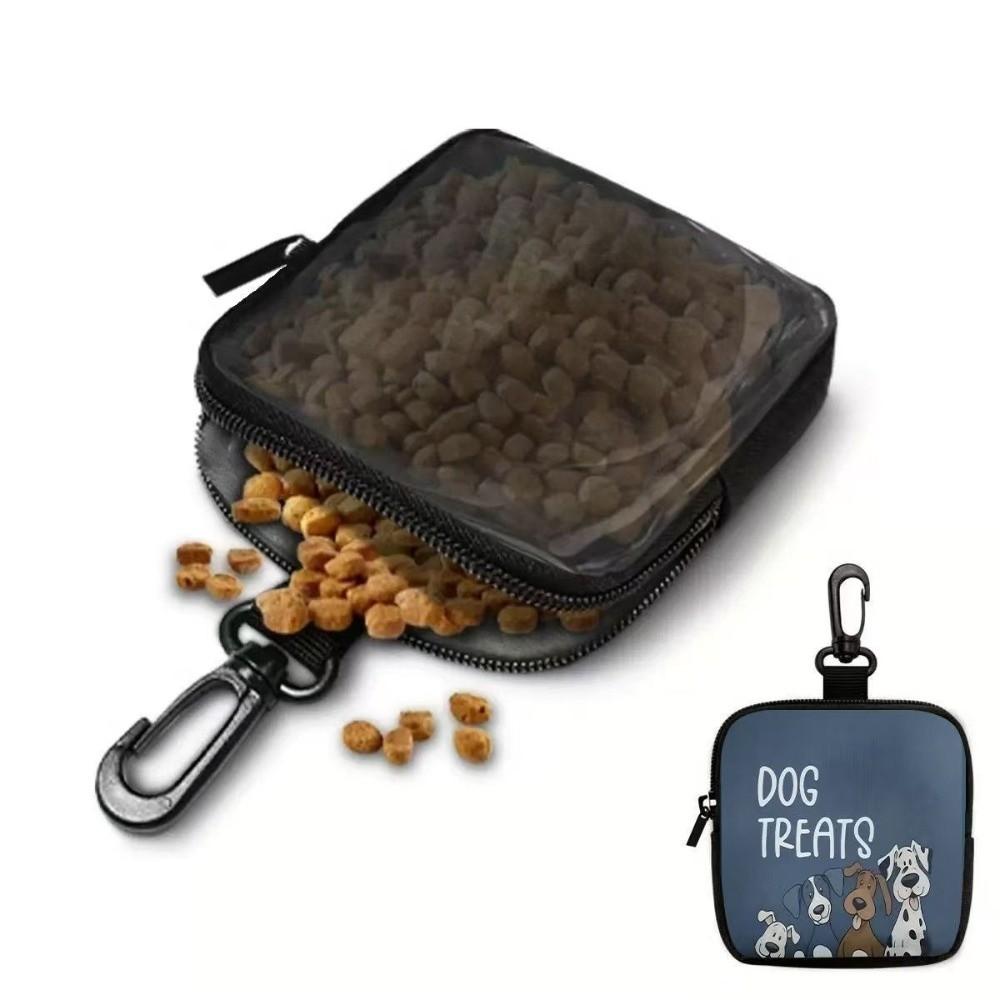 Zipper Closure Dog Treat Pouch Transparent Window Pet Snack Bag Pet Feeding Bag Pet Training