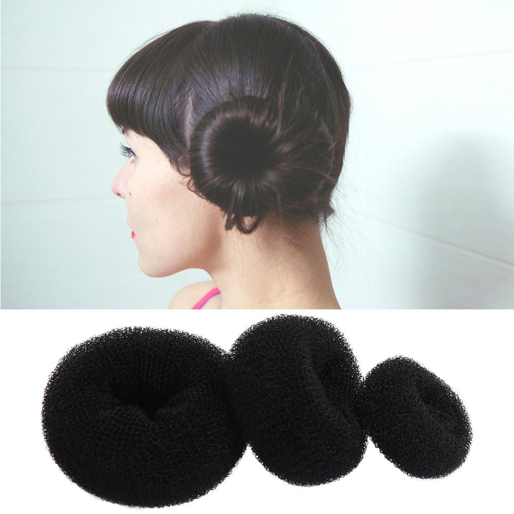 3Colors Hair Bun Maker Foam Sponge Easy Big Ring Hair Bun Donut Girls Women