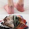 Vibrant Embroidered Ankle Socks Soft, Breathable, Comfy Low Cut Socks for Women Stockings