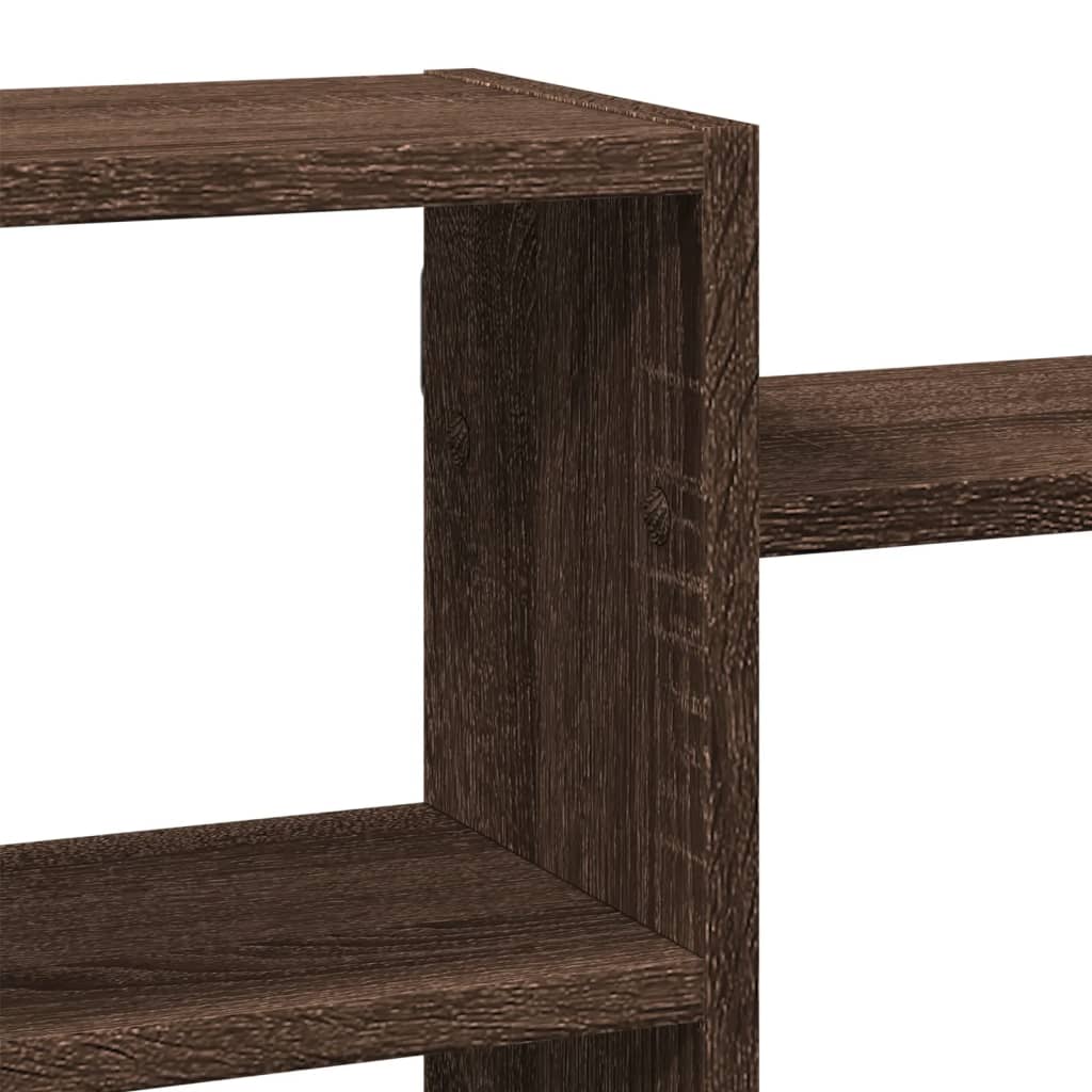Wall Shelf Brown Oak Look 129 x 18 x 42 cm Engineered Wood