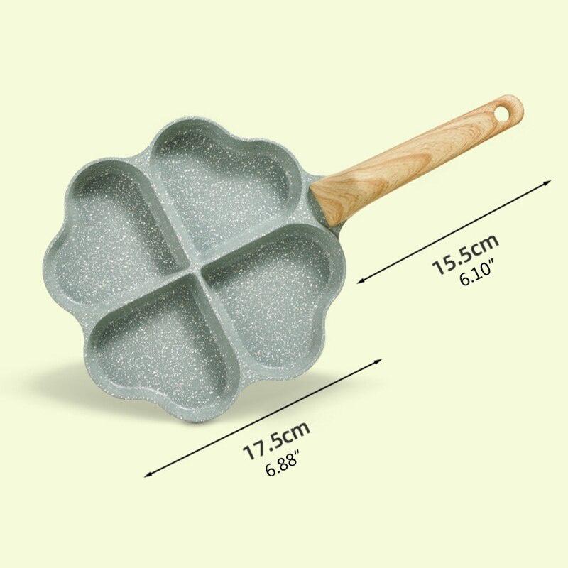 Four Hole Frying Pan Non Stick Egg Frying Pan Creative Heart Shaped Easy Clean Egg Cooker Omelet Pan Gift Cook