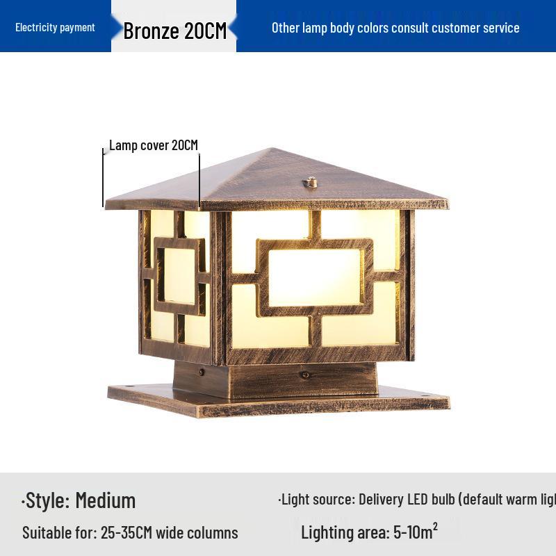 Водонепроницаемые уличные фонари для ворот и столбов для вилл, парков и жилых комплексов