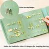 PU Leather Earring Organizer Book - Portable Travel Jewelry Case with Secure Buckle for Studs, Hoops, and Dangle Earrings