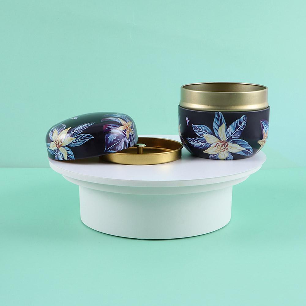 Round Small Mini Snacks Candy Tea Cans Containers Packaging Box Storage Box Tin Plate Canister