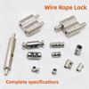 Стальной трос Пряжка Блокирующая втулка Замок Нержавеющая сталь Самоблокирующийся патрон Универсальная пряжка Полная коллекция Фиксированная пряжка