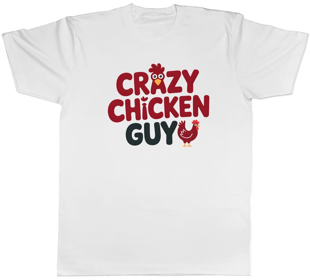 Crazy Chicken Guy Funny Unisexs TShirt Tee Gift Top