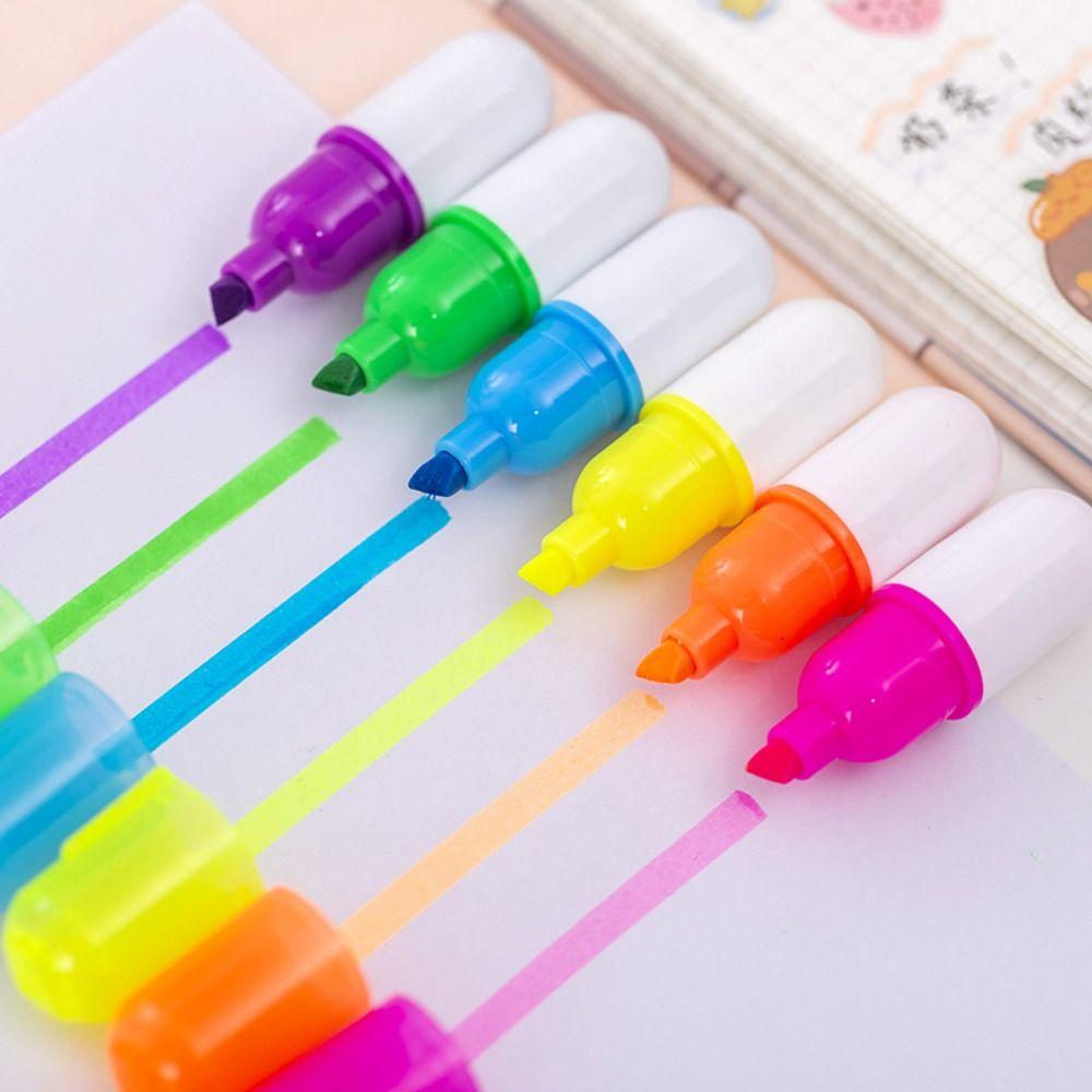 Creative Highlighters Mini Student Stationery New Fluorescent Pen Student