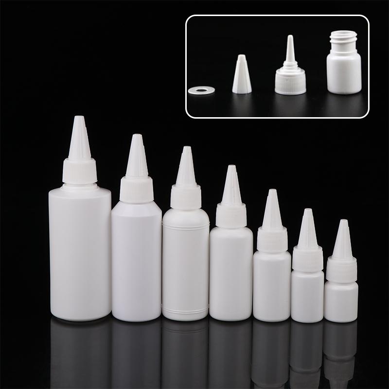 5/10/20/30/50/60/100 мл Белая бутылка с пипеткой-капельницей, с завинчивающейся крышкой, бутылки для жидкости для глаз, чернил, масла, пипетки, пигментов для краски