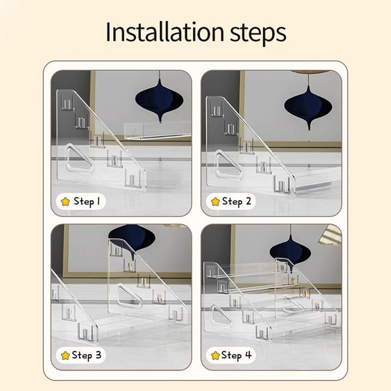 1 шт. Прозрачная стойка для хранения косметических средств, держатель для подносов, ступенчатый держатель для помады, стол для хранения