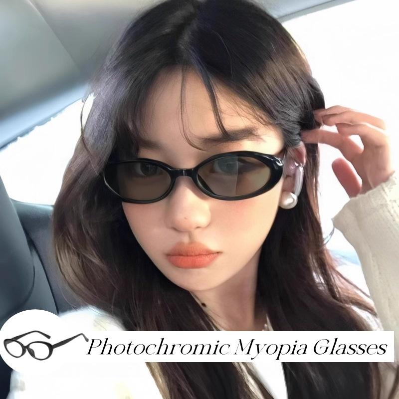 Новые модные европейские и американские фотохромные очки для близорукости с оправой «Кошачий глаз» Ретро Высококачественные фотохромные очки для близорукости