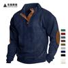 25 Autumn and Winter New Hot-selling Outdoor Casual Long-sleeved Sweatshirt Stand-up Collar Corduroy Sweater Men's Clothing