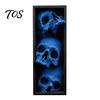 Halloween Desktop Ornaments 3Pcs 3 Tier Skull Bookends, Gothic Resin Bookshelf Decor for Office, Bookends Shelves Spooky Skeleton Figurine, Dark Home