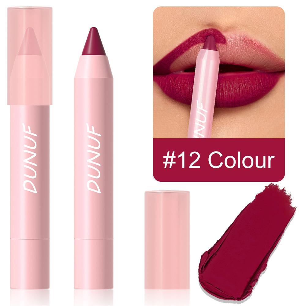 Lipstick Pencil Waterproof Sexy Red Nude Purple Matte Tint Lipstick Lasting Lip Liner Pen Longlasting Makeup Cosmetic