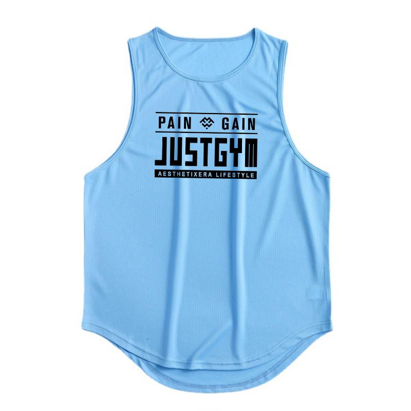 Muscleguys Sweat-absorbing and Breathable American Fashion Brand Printing Summer Fitness Vest Men's Sports Sleeveless T-shirt