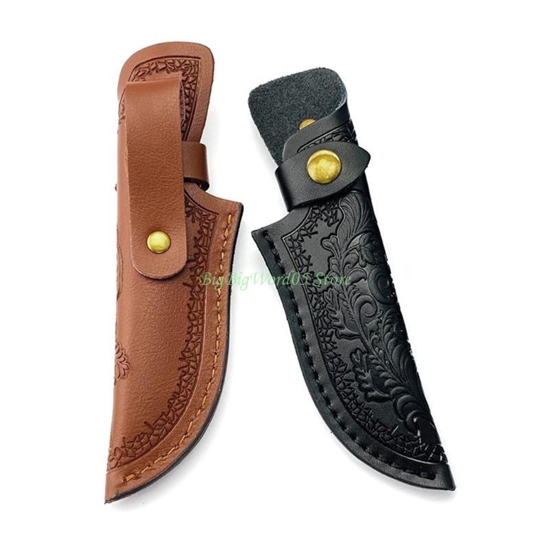 24TE Leathers Knife Pouches Handmade Straight Knife Holsters Belt Loop Case Holder