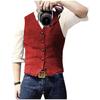 Жилет Slim Fit Casual Formal Men's Suit Vest Blue Single Breasted Woolen Blended Vest Denim Jeans Business