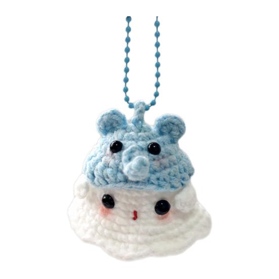 Хэллоуин Крючком Призрак Орнамент Милый Ручной Работы Вязаный Лягушка/Кот/Паук/Клубника Призрак Подвесное Украшение для Зеркала Заднего Вида Автомобиля