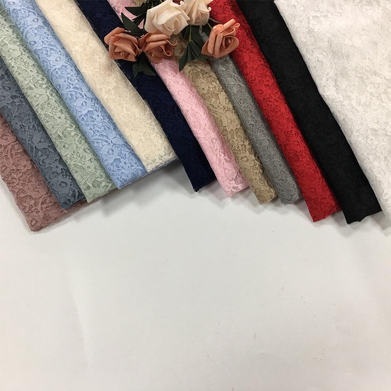 Hot-Selling Non-Elastic Polyester Hollow Flower Lace Mesh Fabric for Fashionable Wedding Dresses and Lingerie