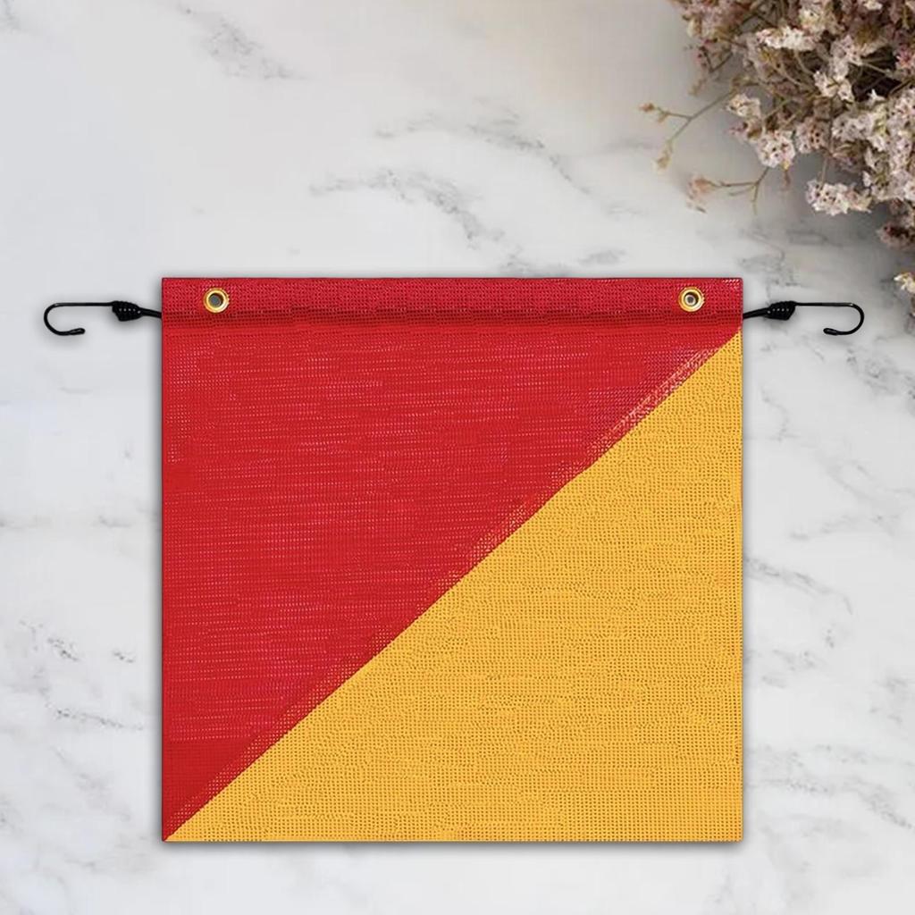 Флаг для грузовика 6 штук Предупреждающие флаги с эластичным шнуром 18 x 18 дюймов Баннер высокой видимости для груза грузовика, фермы, буксировочного автомобиля