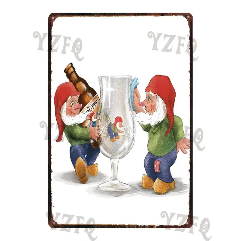 Пиво Chouffe Ретро Металлическая Жестяная Вывеска Винтажная Тарелка Настенная Паб Ресторан Украшения Для Дома Художественный Декор Железный Постер DU-4910A