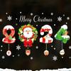 Santa Claus Snowman Reindeer Window Stickers Snowflake Christmas Atmosphere Decoration Glass Window Static Electricity Stickers