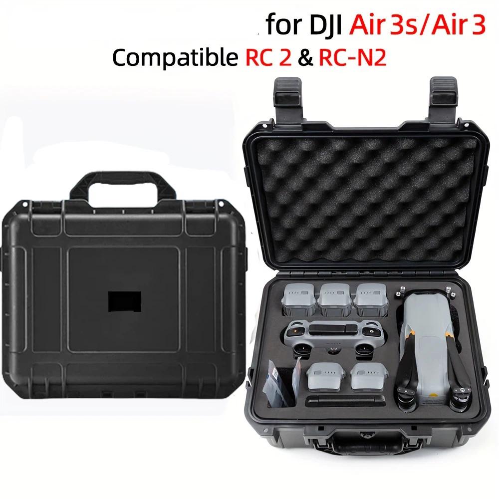 For DJI Air 3/AIR 3 S Portable Suitcase Hard Case Explosion-proof Carrying Box for DJI RC 2/RC N2/RC N3 Controller Accessories