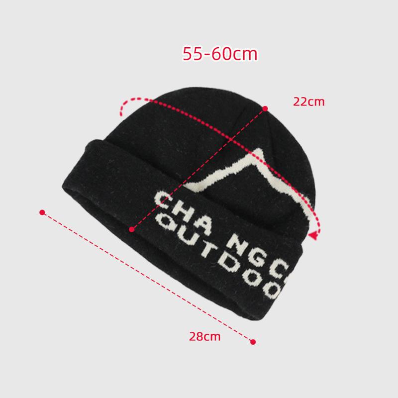 Письмо Вязаная Шерстяная Шапка Зимняя Уличная Велосипедная Альпинистская Теплая Шапка-Пуловер для Женщин