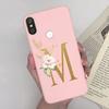 Чехол для Xiaomi Mi A2 A 2 Lite A1 A 1 MiA2 MiA1 с милыми буквами, силиконовый бампер из ТПУ, мягкая задняя крышка для Xiaomi Mi 5X 6X, чехол для телефона