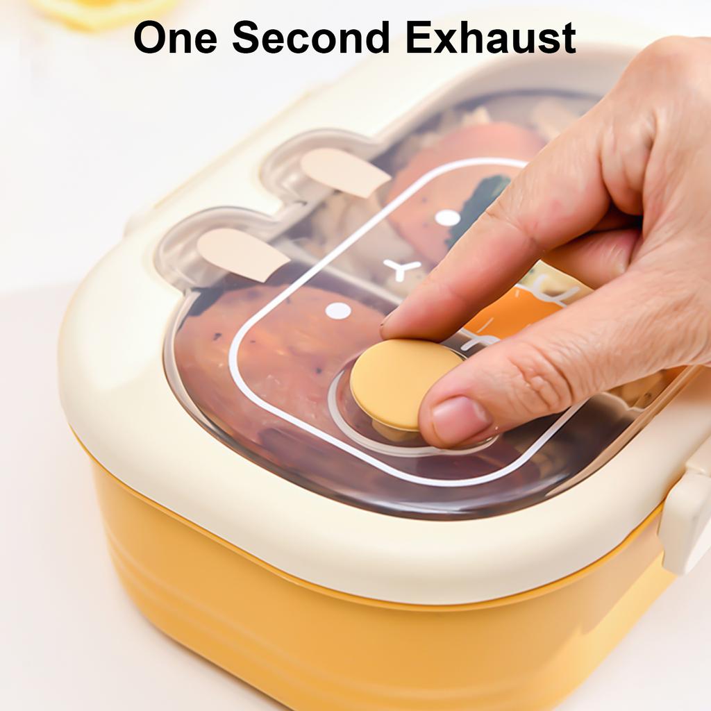 Коробка для бенто с разделителями, удобная для переноски, контейнер для хранения ланча, симпатичный и практичный контейнер для еды для школы и использования на открытом воздухе