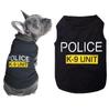 Рубашка для щенков, черная футболка с принтом для домашних животных, одежда для мальчиков и девочек, жилет