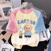 Мультяшная графика Labubu Детская Взрослая Принтованная Футболка Летняя Мужская и Женская Мода Уличная Девушка Футболки с Коротким Рукавом Топ Одежда