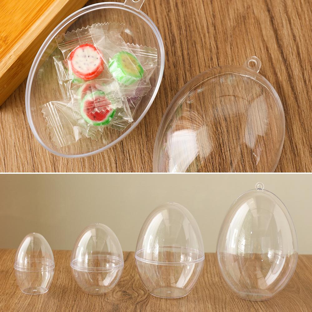 Fillable Plastic Ornaments Easter Decoration Candy Box Transparent Easter Egg Transparent Balls