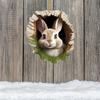 1/5Pcs Easter Rabbit Ornament Easter Bunny Tree Hole Acrylic Pendant Door Window Hanging Decoration for Holiday Home Decor