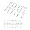 12pcs 2.8in Double Headed Memo Clip Metal Card Holder Wire Photo Clamp for Hanging Photo Display