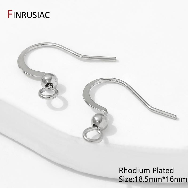 Позолоченная латунная швенза для серег с петлей и бусиной, Аксессуары-крючки для серег, Фурнитура для изготовления серег своими руками, Материалы для бижутерии