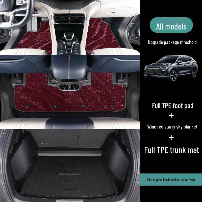 Всепогодные коврики TPE BYD Song Plus DMI/EV для электромобилей