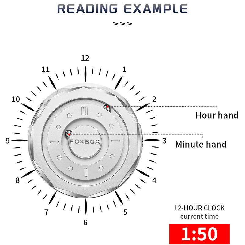 FOXBOX Top brand luxury watches mens Pointer Magnetic Force Waterproof Sports quartz Fashion mens wristwatch relogios masculino