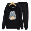 Женский комплект с капюшоном с длинными рукавами, комплект с капюшоном из японского аниме с рисунком Тоторо, женские толстовки с капюшоном с рисунком Тоторо