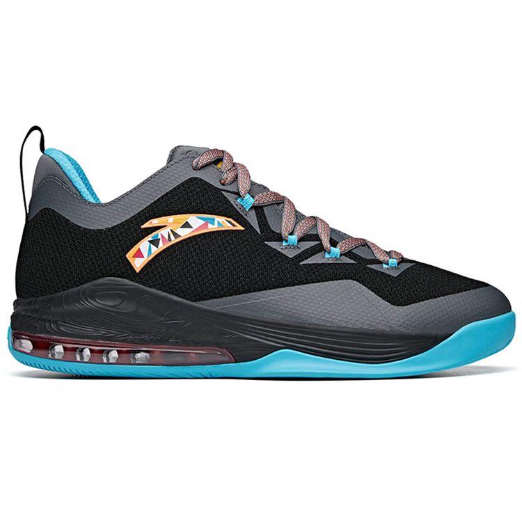 Anta Баскетбольные кроссовки Shield Fabric Comfortable Shock Absorbing Non-Slip Wear Resistance Airproof Low Top Men sneakers Gray Black Blue 912121102S-1
