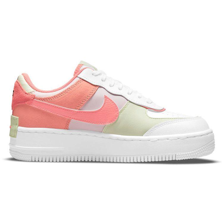 Nike Женские кроссовки Air Force 1 Shadow White Magic Ember Crimson-Bliss Lime-Ice CI0919-110