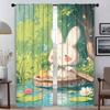 Flowers for Yourself Curtains for Living Room Curtain Home Interior Curtains 2 Pieces Shades Partition Halloween Decoration
