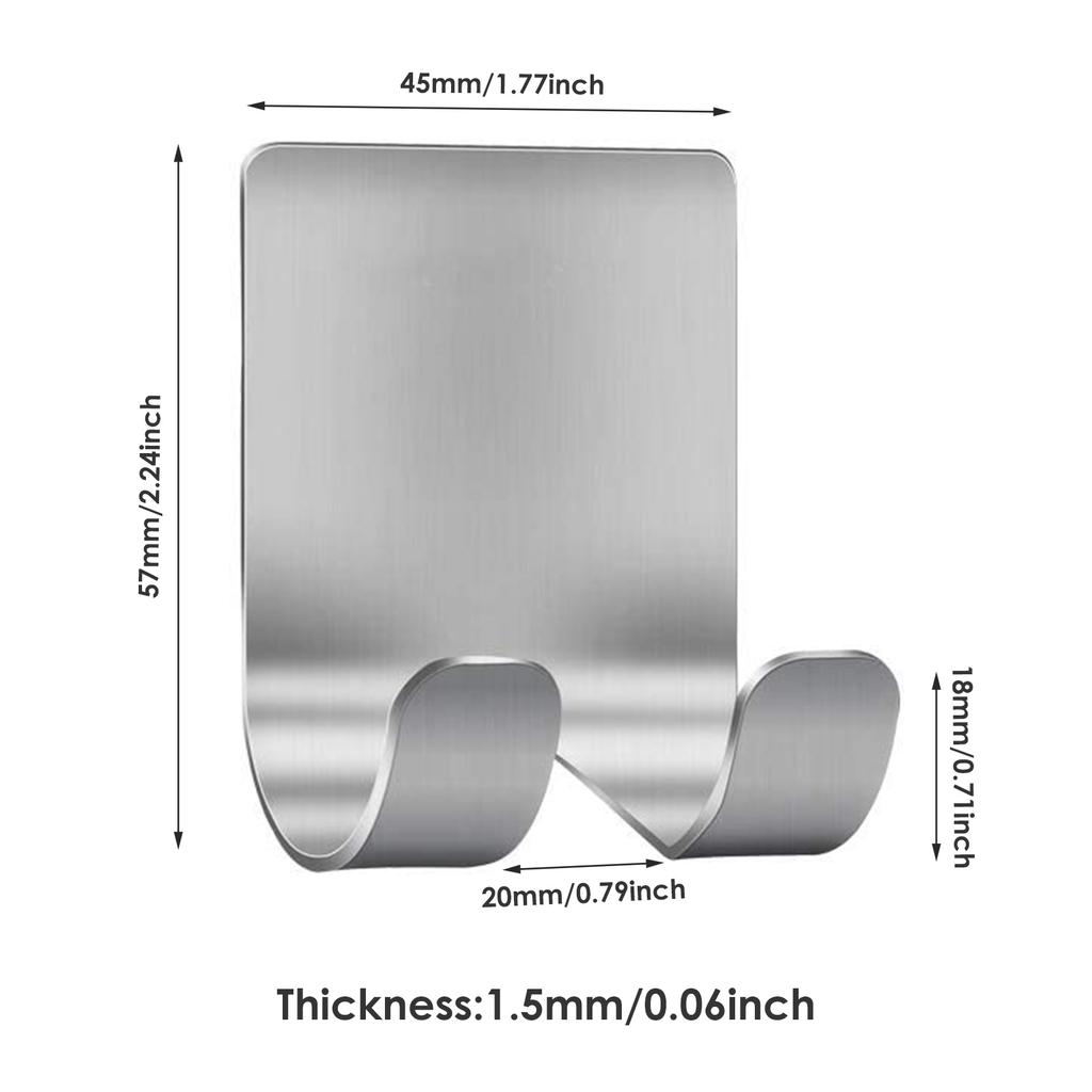 Настенный держатель для бритвы, водонепроницаемые крючки для душа из нержавеющей стали, крючки для бритвы без сверления, многофункциональный крючок для ванной комнаты
