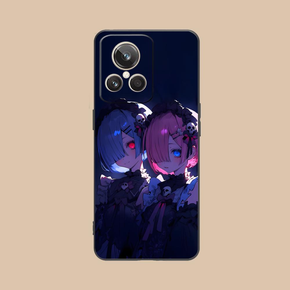 ReZero Rem Ram Matte TPU Mobile Phone Case for Realme GT 8 Neo Pro C75 73 71 C67 65 C55 53 C35 31 C20 15 Colorful Cover