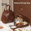 Женская косметичка для хранения, гладкая водонепроницаемая сумка из искусственной кожи большой вместимости для путешествий, командировки, туалетных принадлежностей, сумочка
