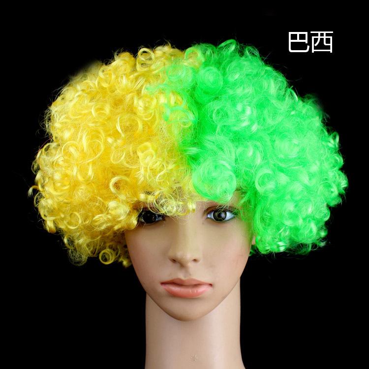 World Cup Party Wig – Colorful National Flag Hairpiece for Football Fans, Carnival & Festivals (Reusable, Hypoallergenic)