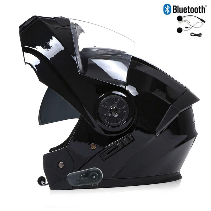 Bluetooth Мужские Мотоциклетные Шлемы Полнолицевые Casco для Мотоциклов Мужской Мотокросс Kask Откидной Casque De Moto Сертифицирован DOT BLD