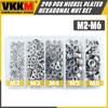 290 Sets of M2-M6 Nickel Plated Hex Nuts, Suitable for Automotive, Bicycle, Construction Machinery and Other Fields